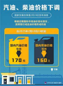 ​（图表）汽油、柴油价格下调