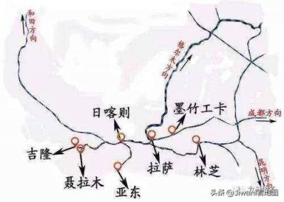 ​五条进藏铁路线路图，未来去西藏旅游将有更多选择