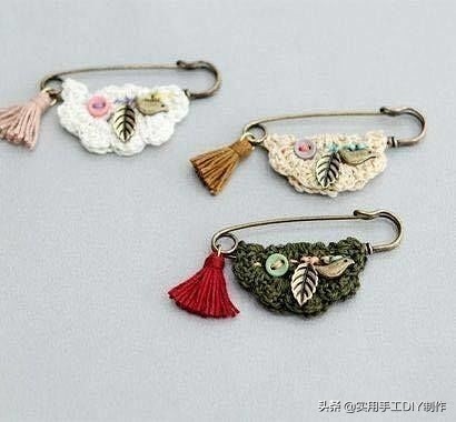 「针织作品」可爱精致的毛线团小饰品