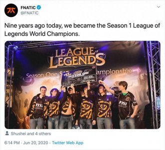 ​英雄联盟：九年前的今天，FNC夺得S1世界冠军，还有人记得吗？